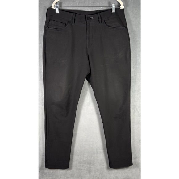 Public‎ Rec 5 Pocket Pants Mens 34x32 Black Straight Stretch - Picture 1 of 8